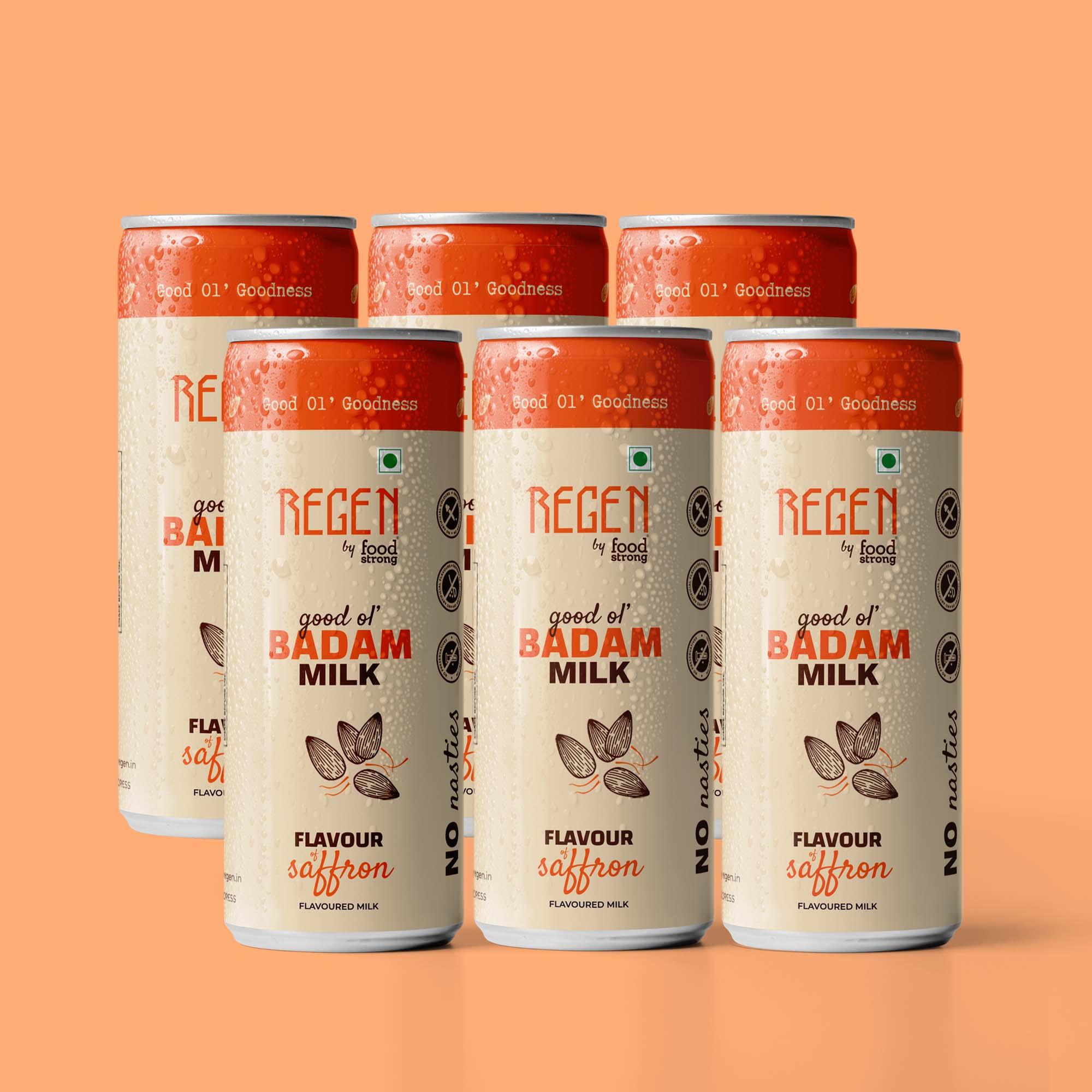Badam Thick Milkshake | Pack of 6, 250 ml x 6