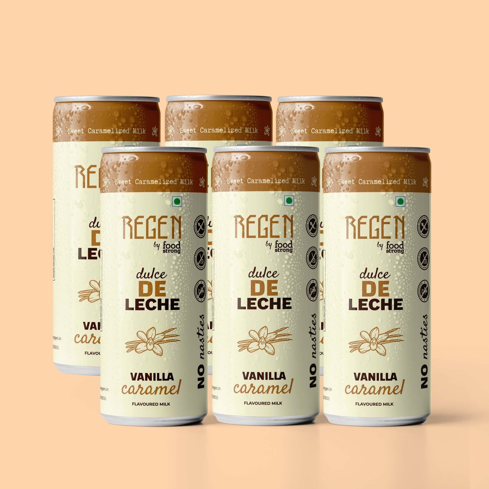 Dulce De Leche (Caramel Vanilla) Thick Milkshake | Pack of 6, 250 ml x 6